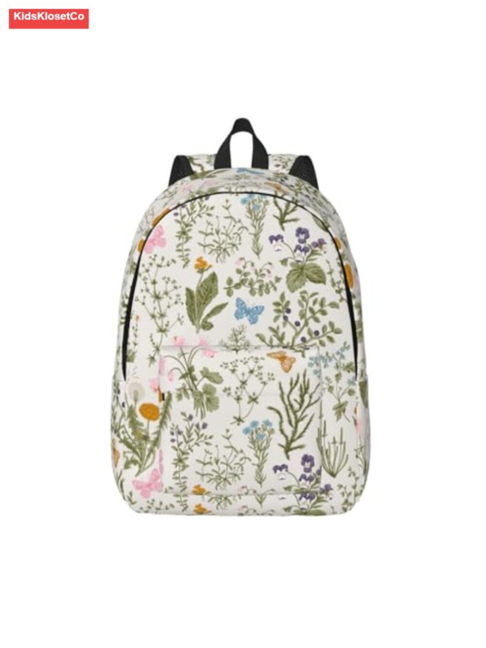 Vintage Wild Herb Floral Canvas Backpack for Teens Adults Lightweight Casual